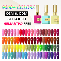 Kit de Vernis à Ongles Gel UV Semi-Permanent de Haute Qualité 15 ml, Danny Coll 9000 Couleurs, Vente en Gros Marque Privée