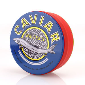 Boîtes vides populaires de qualité alimentaire <span class=keywords><strong>50g</strong></span> 100g 125g 250g 500g Boîte d'emballage de <span class=keywords><strong>caviar</strong></span> avec élastique - Product Image 2