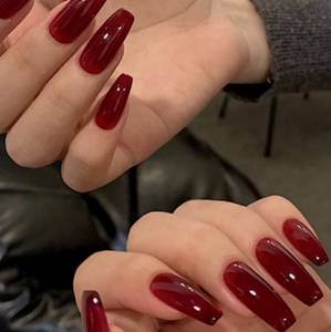 JP954 راقصة الباليه الاكريليك عصا كاذبة اضغط على الأظافر ليوبارد اللؤلؤ اضغط على الأظافر أظافر صناعية الفن - Product Image 1