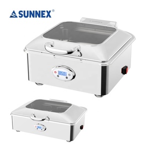 Sunnex Venice-Plato de frotamiento eléctrico de tamaño 2/3, 230V, pantalla digital, temperatura, acero inoxidable, 304 5,5 l, calentador de alimentos - Product Image 3