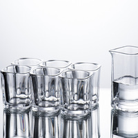 Mini ensemble blanc de récipients en verre à liqueur épaissie transparente pour liqueur whisky bière vin rouge thé