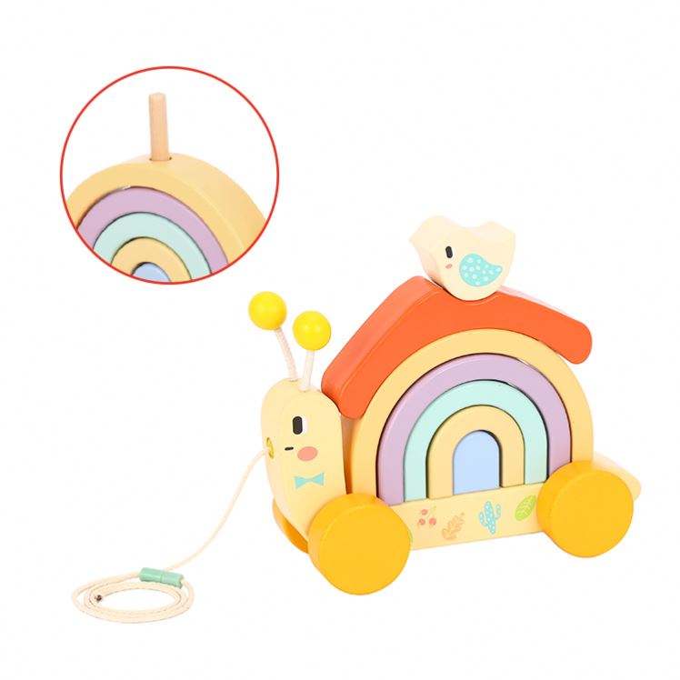 2024 nuevos juguetes de juego de Caracol arcoíris juguete de madera para  niños juegos