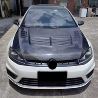 Penutup Mesin Model V Serat Karbon untuk Volkswagen Golf 7 Mk7.5 MK7 GTi R 2008-2013