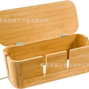 Organizador de Cables de Escritorio de Madera, Tipo Rectangular, Ecológico, Organizador de Oficina - Product Image 1