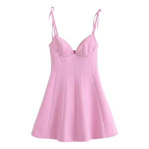 Robe à Bretelles Sans Manches Slim et Élégante avec Nœud, Nouvelle Collection Printemps-Été 2025 pour Femme - Product Image 4