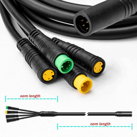 Konektor Mini M8 Tahan Air IP67 2 3 4 5 6 Pin Steker Jantan Betina Kabel Harness Listrik Sepeda Ebike
