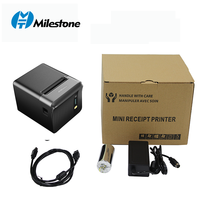Imprimante thermique professionnelle Milestone MHT-P80A 80 mm, modèle de bureau, impression rapide, multi-interface, stock pour factures, reçus, billets