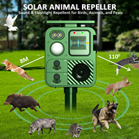 Répulsif Solaire Ultrasonique Intelligent Contre les Nuisibles Extérieurs avec Lumières Clignotantes Intenses pour Souris, Oiseaux, Serpents – Idéal pour l'Été