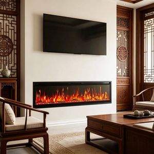 Chimenea Eléctrica Lineal Ultrafina Empotrada de 72 Pulgadas para Interiores de Hogar Moderno con <span class=keywords><strong>Llama</strong></span> LED Multicolor, Chimenea Decorativa Empotrada - Product Image 5