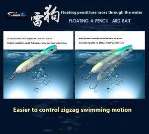 Thunder Dog Nhân Tạo Nổi Câu Cá Lure Nhựa Crank Bait Cho Dưới Câu Cá Mặt Nước Luya Bait - Product Image 5