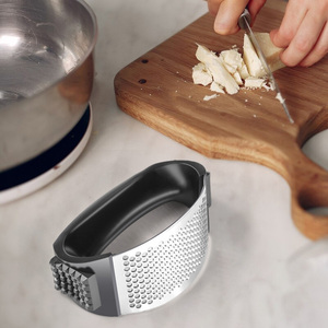 Vendita calda manuale tritatutto per aglio in acciaio inox pressa per aglio con manico in plastica gadget da cucina