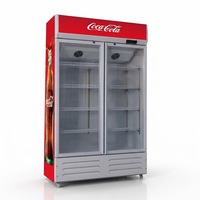 Refrigerador Comercial de Gran Capacidad, Enfriador Vertical de Bebidas Premier, Refrigerador con Enfriamiento por Aire para Exhibición de Bebidas, Cerveza, Cola, Supermercado