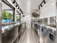 Restaurant moderne en conteneur maritime de 20 pieds à deux étages, cuisine préfabriquée de luxe en conteneur moderne, équipement de cuisine complet pour les entreprises