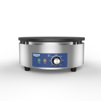 Fabricant professionnel Machine électrique ronde antiadhésive en acier inoxydable pour crêpières et crêpes avec protection contre la surchauffe