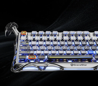 Clavier mécanique sans fil pour jeux GravaStar Mercury K1 Pro 75% - Argent interstellaire pour FPS
