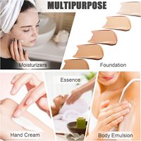 Flacon sans air personnalisé de 15 ml, 30 ml, 50 ml, sérum, lotion, crème de luxe, toucher doux, avec logo, flacon de crème solaire avec pompe