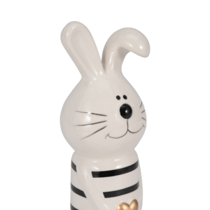 Statuetta decorativa in ceramica a forma di coniglio con cuore, scultura animale per decorazioni domestiche, bagno, ufficio, soggiorno - Product Image 5