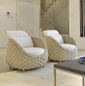 Bộ ghế <span class=keywords><strong>sofa</strong></span> ngoài trời bằng dây thừng, bộ ba món, kết hợp mây đan nghệ thuật, đồ nội thất sân vườn - Product Image 2