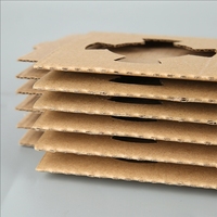 Support de tasse à café et à thé en carton ondulé Porte-gobelets en papier ondulé pour l'alimentation et les boissons avec stratification mate