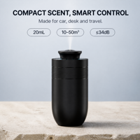 Diffuseur d'arômes sans eau pour voiture, diffuseur de parfum 5W à faible bruit, appareil à huiles essentielles pour véhicule