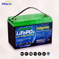 Batterie LiFePO4 rechargeable 12V 120AH Grade A 6000+ cycles profonds pour stockage domestique, avec BMS intelligent CAN Bus, borne M8, CE RoHS IP67, OEM ODM