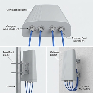 Antena de Panel Direccional de Doble Banda y Doble Polarización Arronna de 4 Puertos 4x4 <span class=keywords><strong>MIMO</strong></span> para Exteriores, Repetidor de Router 5G LTE - Product Image 3