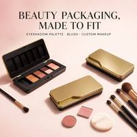 Kundenspezifische OEM 6-Farben Make-up-Dose aus Metall, Bi-Fold Klapppalette, Kompakte Kosmetikbox-Lösung, Fabrik B2B Lieferant