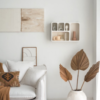 Étagères de rangement multifonctionnelles murales à quatre niveaux en bois personnalisées OEM Chunlei, non pliables, pour le salon