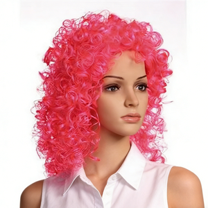 MPW-0506 Festival Club Party Theme Hot pink <strong>Afro</strong> Wig for Halloween <strong>Carnival</strong> - Product Image 1