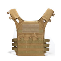 Gilet tactique Molle réglable pour la chasse en plein air, le combat, le paintball, porte-plaques en polyester imperméable