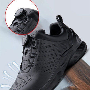 Zapatos de Seguridad Transpirables para Hombre con Hebillas Automáticas, Tacón Bajo, Calzado de Trabajo para Exteriores, Resistentes a Pinchazos, Ligeros e Informales - Product Image 1