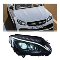 Phares de remplacement LED pour Mercedes-Benz Classe C W205 2014-2018 C260 C300 DRL H7 Bi Xénon avec clignotants – Amélioration des phares avant