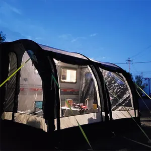 Không Khí Chặt Chẽ Inflatable Caravan RV Camper Mái Hiên Tán Cắm Trại Lều 390 Không Khí Mái Hiên Cho Caravan