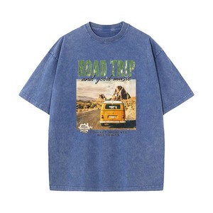 T-Shirt Unisex Vintage Effetto Invecchiato con Stampa Lettering Hip Hop, 230G Pesante, 100% Cotone, Stampa Diretta, Stile Street Cool per Uso Quotidiano - Product Image 4