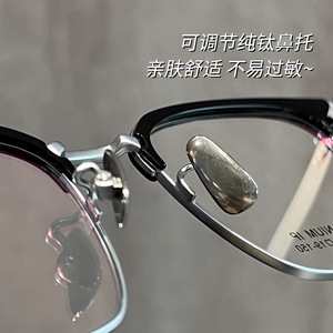 Lunettes semi-cerclées en titane 26020 avec protection anti-lumière bleue pour hommes, monture moyenne, verres PC, origine Danyang - Product Image 4