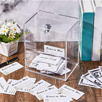 Boîte de dons en acrylique personnalisée avec logo, avec serrure, transparente, pour collecte de fonds, Tzedaka, charité, prix d'usine - Vente chaude
