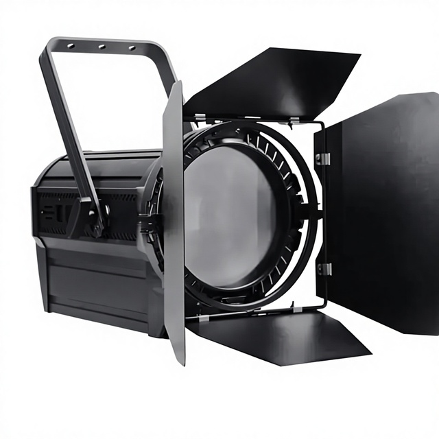 400W Dimmable Motorized Zoom Bi-Color LED Studio Spotlight DMX512 Aluminum Fresnel Lights for Stage Lighting Studio Use