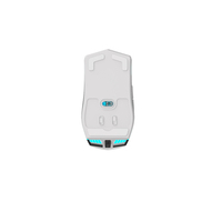 Ratón para juegos retroiluminado RGB 4000 DPI 6 botones programables para Windows/Mac-Blanco