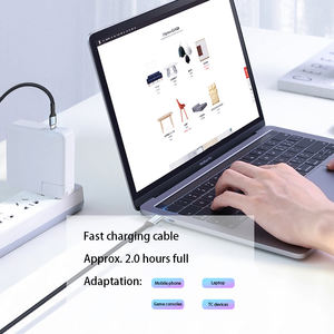 Nouvel arrivage PD câble antidérapant 100W type c charge rapide 5A Nylon pour Huawei Samsung Iphone câble de données pour ordinateur portable 1/2m - Product Image 3