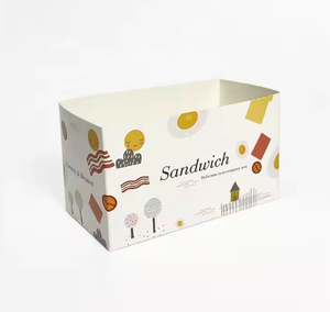 Scatola di imballaggio personalizzata Mini hamburger per la colazione <span class=keywords><strong>e</strong></span> il Catering con carta stampata Sandwich a goccia con cialde in rilievo per Sushi Design - Product Image 1
