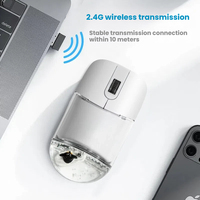 Souris sans fil USB 3D personnalisable avec dauphin bleu flottant, batterie 3A, Aqua Maus Mysz, cadeaux d'accueil pour entreprises
