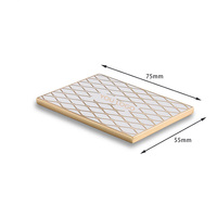 Miroir de poche pliable rectangulaire en alliage de zinc plaqué or émail dur de haute qualité personnalisé