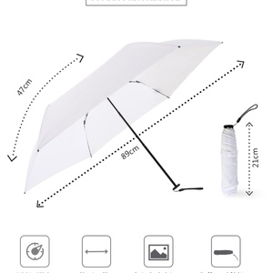 Paraguas de Bolsillo Mini Plegable Manual de 6 Varillas de Fibra de Carbono Ultraligero de Lujo con Poliéster, Regalos Empresariales, Viajes, Todo en Uno - Product Image 2