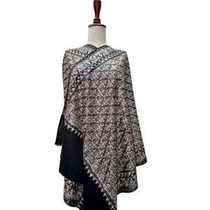 Elegant Machine Embroidered <b>Scarves</b> Stoles Traditional Floral Fashion Accessory Private Label Factory Wholesale Supply - Product Image 5