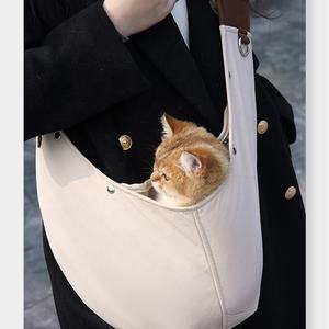 Cep ve güvenlik tasmalar ile taşınabilir köpek tek kollu çanta açık evcil hayvan seyahat çantası yüksek kalite evcil hayvan taşıyıcı çanta - Product Image 3