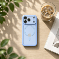 Étui de protection antichoc en TPU+PC transparent avec bouton intelligent magnétique AI N52 intégré pour iPhone 18 Pro Max