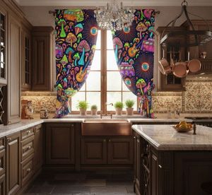 Cortinas de Ventana con Diseño Floral Psicodélico, para Sala de Estar, Bloquean el 70% de la Luz, Cortinas Impresas Coloridas para Dormitorio, Hogar de Lujo - Product Image 2