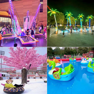 कारखाने गर्म बिक्री बिना चलने वाले माता-पिता-बच्चे खेल के मैदान आउटडोर घूमने चेरी फूल पेड़ स्विंग बच्चों के मनोरंजन उपकरण - Product Image 4