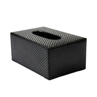 Boîte à mouchoirs de luxe en fibre de carbone, anti-poussière, résistante à l'usure, de haute qualité, pour la maison et l'hôtel, certifiée CE