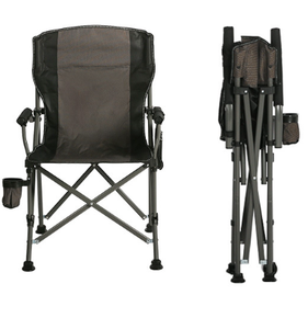 <span class=keywords><strong>Fauteuil</strong></span> pliant portable-Chaise de <span class=keywords><strong>camping</strong></span> surdimensionnée avec poches latérales, chaise de plage et de pêche robuste pour la relaxation en plein air - Product Image 3